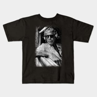 Anthony Bourdain Adventure // 80s 90s Vintage Distressed Kids T-Shirt